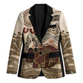 Australia Wombat Blazer Aussie Map Aboriginal Pattern