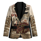 Australia Wombat Blazer Aussie Map Aboriginal Pattern