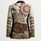 Australia Wombat Blazer Aussie Map Aboriginal Pattern