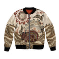 Australia Wombat Bomber Jacket Aussie Map Aboriginal Pattern