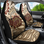 Australia Wombat Car Seat Cover Aussie Map Aboriginal Pattern