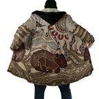 Australia Wombat Cloak Aussie Map Aboriginal Pattern