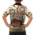 Australia Wombat Family Matching Mermaid Dress and Hawaiian Shirt Aussie Map Aboriginal Pattern
