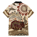 Australia Wombat Family Matching Summer Maxi Dress and Hawaiian Shirt Aussie Map Aboriginal Pattern