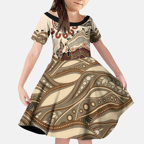 Australia Wombat Family Matching Tank Maxi Dress and Hawaiian Shirt Aussie Map Aboriginal Pattern