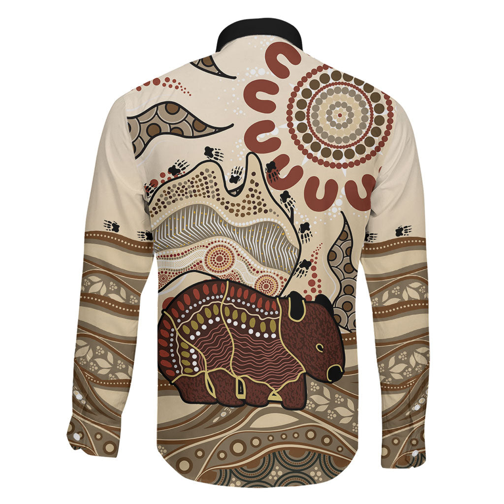 Australia Wombat Family Matching Tank Maxi Dress and Hawaiian Shirt Aussie Map Aboriginal Pattern