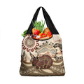 Australia Wombat Grocery Bag Aussie Map Aboriginal Pattern
