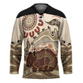 Australia Wombat Hockey Jersey Aussie Map Aboriginal Pattern
