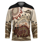 Australia Wombat Hockey Jersey Aussie Map Aboriginal Pattern