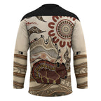 Australia Wombat Hockey Jersey Aussie Map Aboriginal Pattern