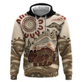 Australia Wombat Hoodie Aussie Map Aboriginal Pattern
