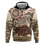 Australia Wombat Hoodie Aussie Map Aboriginal Pattern