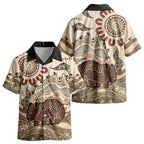 Australia Wombat Kid Hawaiian Shirt Aussie Map Aboriginal Pattern LT22