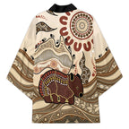 Australia Wombat Kimono Aussie Map Aboriginal Pattern