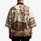 Australia Wombat Kimono Aussie Map Aboriginal Pattern