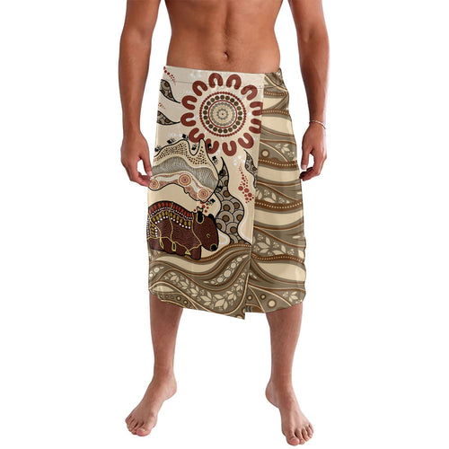 Australia Wombat Lavalava Aussie Map Aboriginal Pattern
