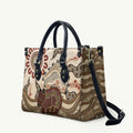 Australia Wombat Leather Bag Aussie Map Aboriginal Pattern
