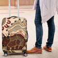 Australia Wombat Luggage Cover Aussie Map Aboriginal Pattern