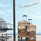 Australia Wombat Luggage Cover Aussie Map Aboriginal Pattern