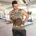 Australia Wombat Men Tank Top Aussie Map Aboriginal Pattern