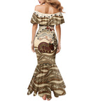Australia Wombat Mermaid Dress Aussie Map Aboriginal Pattern
