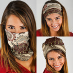 Australia Wombat Neck Gaiter Aussie Map Aboriginal Pattern