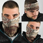 Australia Wombat Neck Gaiter Aussie Map Aboriginal Pattern