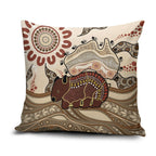 Australia Wombat Pillow Cover Aussie Map Aboriginal Pattern
