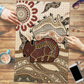 Australia Wombat Puzzle Aussie Map Aboriginal Pattern