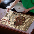 Australia Wombat Puzzle Aussie Map Aboriginal Pattern