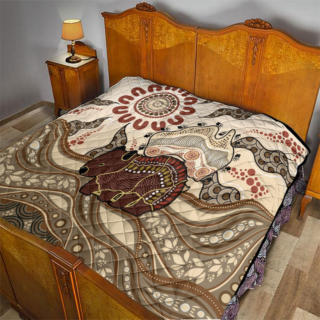 Australia Wombat Quilt Aussie Map Aboriginal Pattern