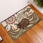 Australia Wombat Rubber Doormat Aussie Map Aboriginal Pattern