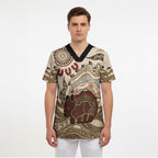 Australia Wombat Scrub Top Aussie Map Aboriginal Pattern