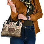 Australia Wombat Shoulder Handbag Aussie Map Aboriginal Pattern