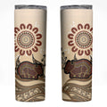Australia Wombat Skinny Tumbler Aussie Map Aboriginal Pattern