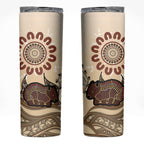 Australia Wombat Skinny Tumbler Aussie Map Aboriginal Pattern