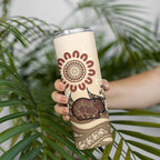 Australia Wombat Skinny Tumbler Aussie Map Aboriginal Pattern