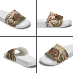 Australia Wombat Slide Sandals Aussie Map Aboriginal Pattern