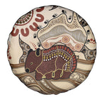 Australia Wombat Spare Tire Cover Aussie Map Aboriginal Pattern