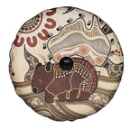 Australia Wombat Spare Tire Cover Aussie Map Aboriginal Pattern
