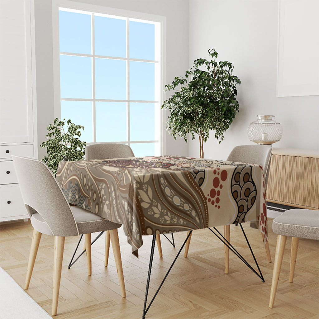 Australia Wombat Tablecloth Aussie Map Aboriginal Pattern
