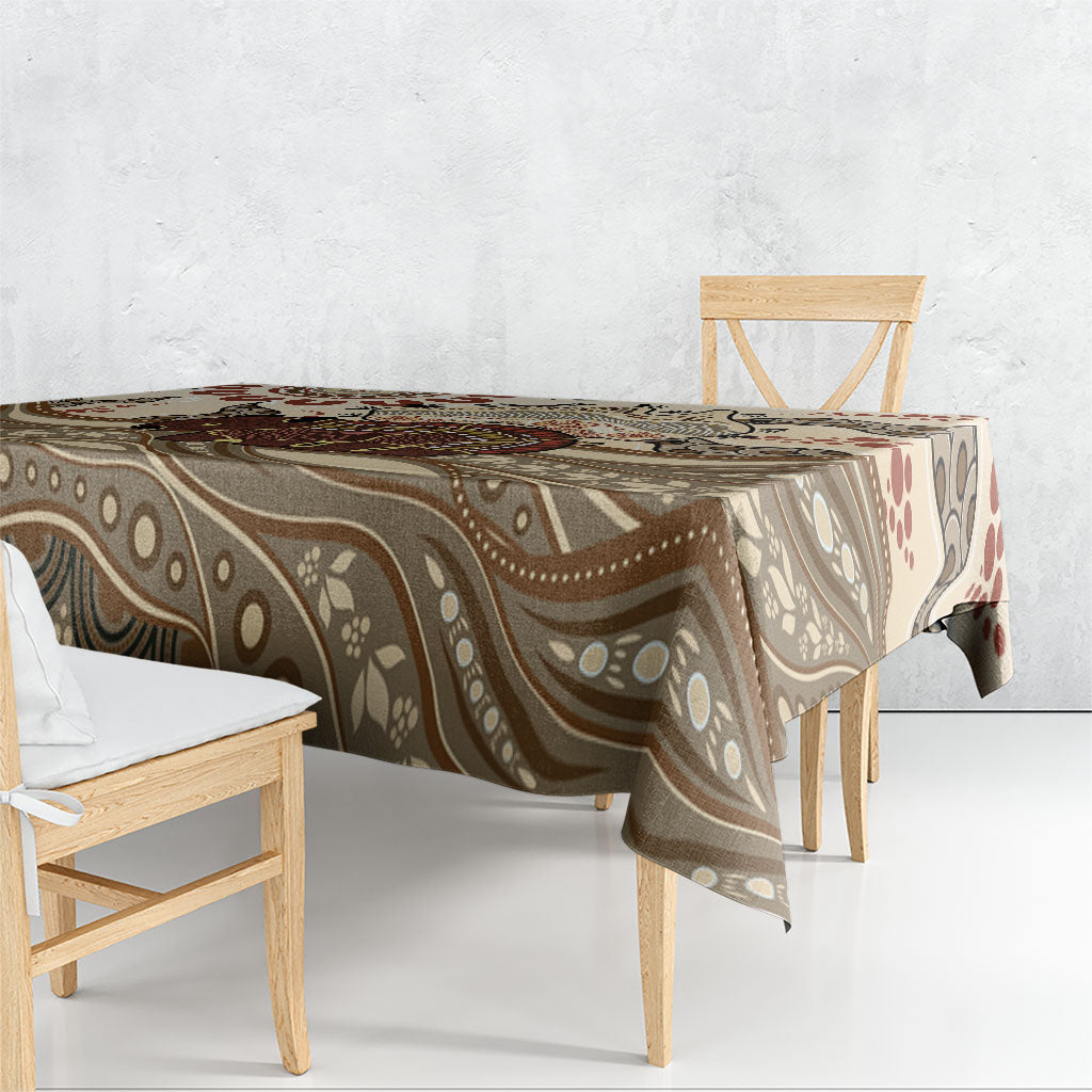 Australia Wombat Tablecloth Aussie Map Aboriginal Pattern