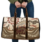 Australia Wombat Travel Bag Aussie Map Aboriginal Pattern
