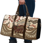 Australia Wombat Travel Bag Aussie Map Aboriginal Pattern