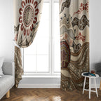 Australia Wombat Window Curtain Aussie Map Aboriginal Pattern