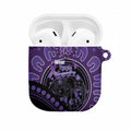 Australia Alzheimer's and Brain Awareness AirPods Case Elephant Forget-Me-Not Aboriginal Art