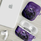 Australia Alzheimer's and Brain Awareness AirPods Case Elephant Forget-Me-Not Aboriginal Art