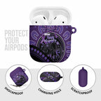 Australia Alzheimer's and Brain Awareness AirPods Case Elephant Forget-Me-Not Aboriginal Art