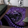 Australia Alzheimer's and Brain Awareness Area Rug Elephant Forget-Me-Not Aboriginal Art