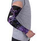 Australia Alzheimer's and Brain Awareness Personalised Arm Sleeves Elephant Forget-Me-Not Aboriginal Art